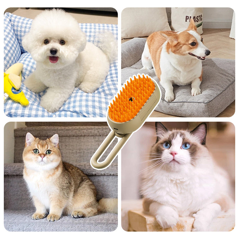 3-in-1 Spray Grooming Brush for Cats & Dogs